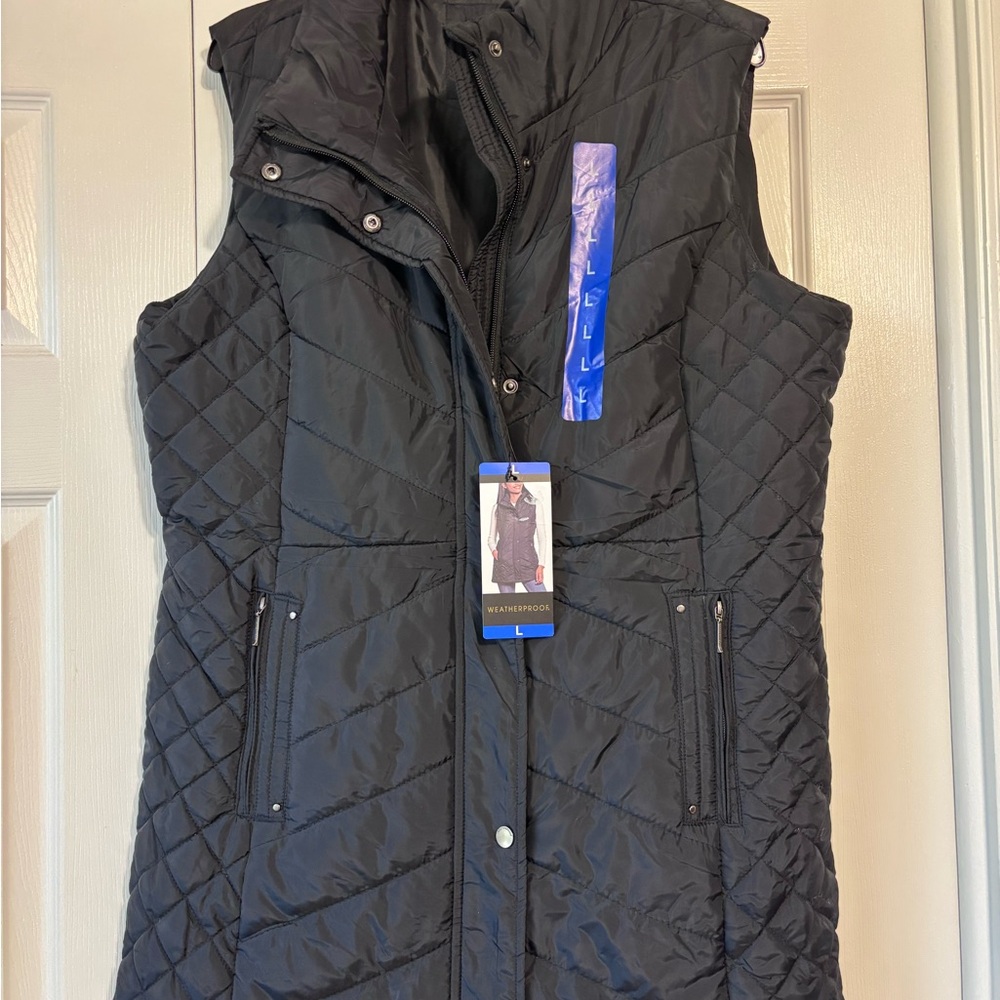 Weatherproof Women's Black Quilted Vest